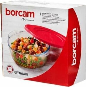 Kapaklı Yuvarlak Borcam Tencere 1450CC 59123