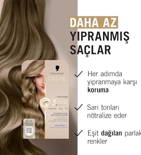 Creme Supreme Saç Boyası 8-16 Küllü Soğuk Koyu Sarı