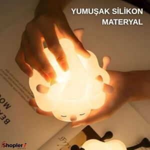 Silikon Koyun Gece Lambası, Yatak Odası Için, 3 Seviyeli Kısılabilir Parlaklı, Yumuşak Işıltılı Başucu Lambası, Emzirme, Küçük Çocuklar, Bebekler, Çocuk Odaları, Doğum Günü, Şarjlı Lamba