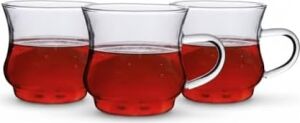 Borosilikat Cam Kupa Seti - 250 ml Kapasiteli - Şık ve Dayanıklı Tasarım - 3 Parça