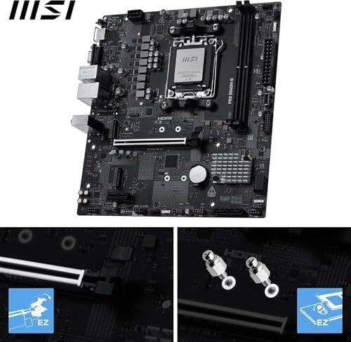 Msı Pro B840M-B Am5 Ddr5 8000MHZ(OC) Hdmı,vga,2x M.2 USB 5 Gbs 2.5g Lan Matx