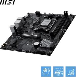 Msı Pro B840M-B Am5 Ddr5 8000MHZ(OC) Hdmı,vga,2x M.2 USB 5 Gbs 2.5g Lan Matx