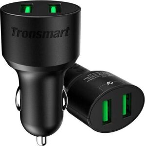 Tronsmart CC2TF Çift USB Çıkışlı Qualcomm Qc 3.0 Araç Şarj Cihazı