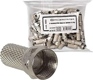 SL-F186  SL-F186 18MMX8 Rg6 50 Li Paket Erkek Connector, Beyaz