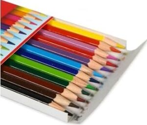 Boya Kalemi, 12'li Renkli Kuru Boya Seti, Karışık Renkler, Ergonomik Üçgen Gövde