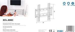 SP-2460-F - 24''-60'' Tv Için Evrensel Sabit Duvar Montajı (Kapasite 30 Kg, Vesa: 50X50, 75X75, 100X100, 200X100, 200X200) Siyah