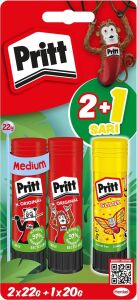 Stick Yapıştırıcı 2X22G + 20G (Neon Sarı)