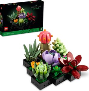 Sukulentler 10309 – Yetişkinler Için 9 Farklı Bitki ve Saksı Içeren Dekoratif Yaratıcı Yapay Çiçek Modeli Yapım Seti, Kadınlar ve Erkekler Için Sevgililer Günü Hediye Fikri (771 Parça)