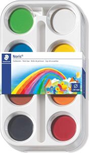 8870 K8 Noris Clup Sulu Boya 8'li, Paletli Boya Tablet Çapı 44MM
