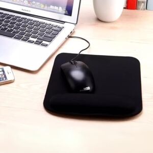 Ergoplus Bilek Destekli Mouse Pad Ergonomik Mousepad Kaymaz Taban Bilek Koruyucu, Ofis Oyun Bilgisayar Mouse Altlığı Siyah