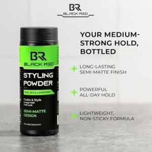 Black & Red Saç Şekillendirici Toz Wax Hacimli ve Yarı Mat Görünüm - Semi Toz Wax - 20G