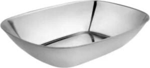 Paslanmaz Çelik Kayık Tabak Kase, 18/10-304 ÇELIK,17X12 Cm, Gümüş, Çerezlik, Meze ve Salata Sunumu, 1 Adet