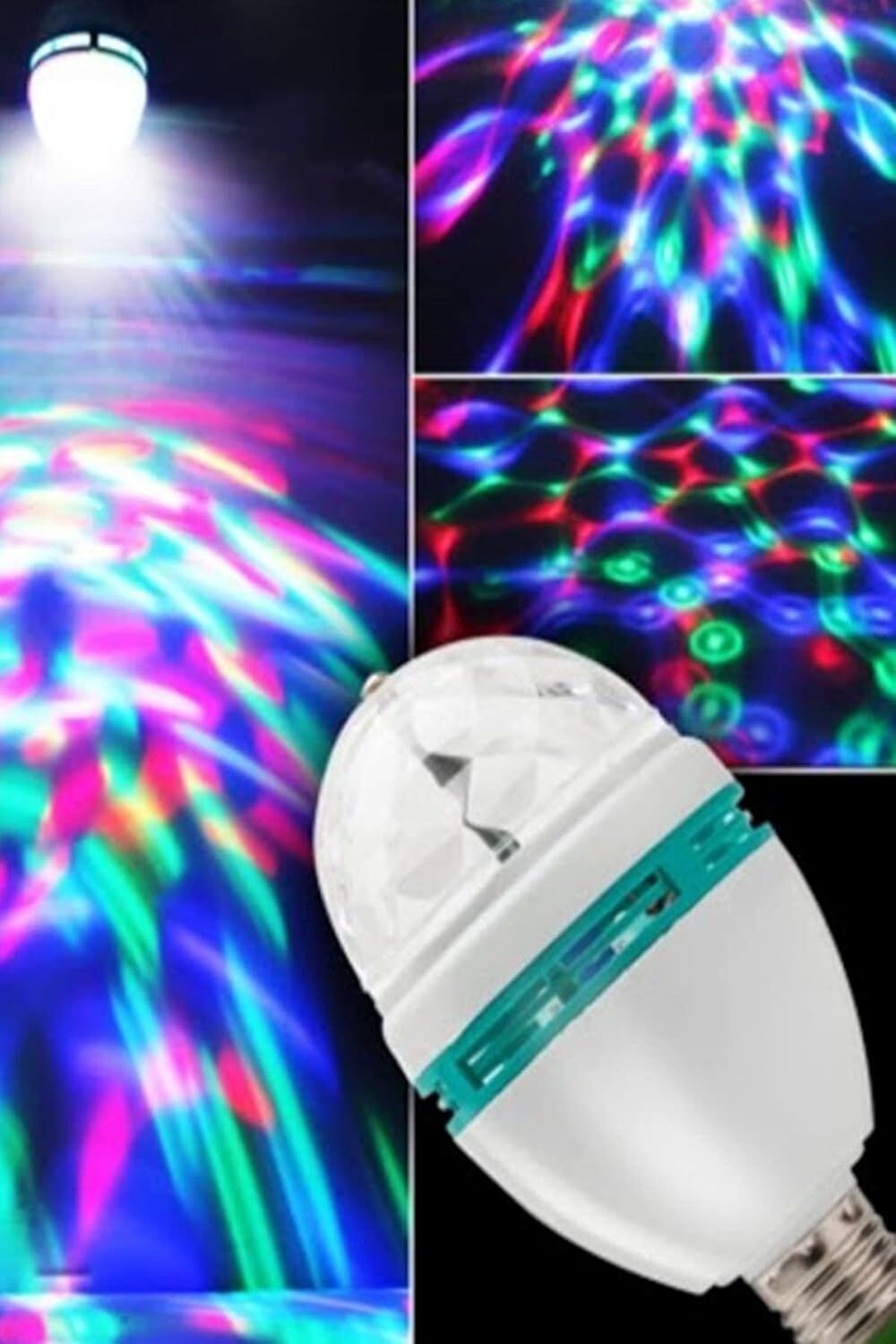 Bigem BM-553 Renkli Disko Ampulü Lambası E27 Duy LED Ampul Dönen Disco Topu 1410