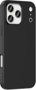 iPhone 17 Pro Ile Uyumlu Kılıf Z-Mara Lansman Vieri Tam Koruma Arka Kapak Kamera Koruma Çıkıntılı Pürüzsüz Yüzey Siyah