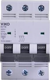 6VTB-3C125 Otomatik Sigorta 6ka C Tipi 3 Kutup 125A