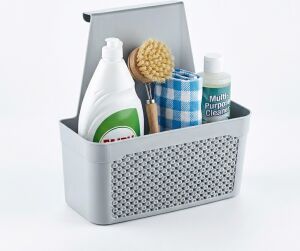 Dolap Içi Asılabilir Plastik Organizer Deterjan Sünger Düzenleyici Askı Mutfak Banyo Dolap Içi Düzenleyici Kapak Arkası Organizer Sepet (Asorti Renk)