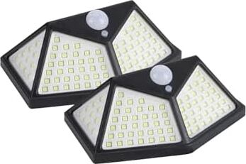 LED Solar Hareket Sensörlü Dış Ortam Bahçe Aydınlatması, Güneş Enerjili, Su Geçirmez, 100 Ledli, Beyaz Işık, (2 Adet)