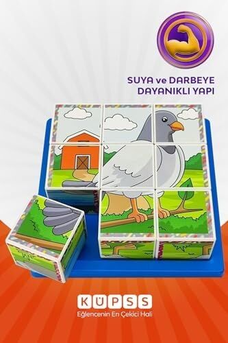 Uçan Hayvanlar 3D Puzzle - 9 Küp 6 Yapboz