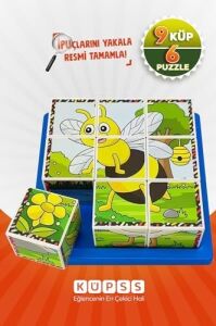 Uçan Hayvanlar 3D Puzzle - 9 Küp 6 Yapboz