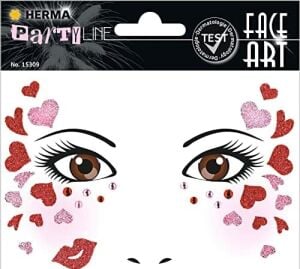 Face Art Decor Yuz Susleme Etiketi Ask