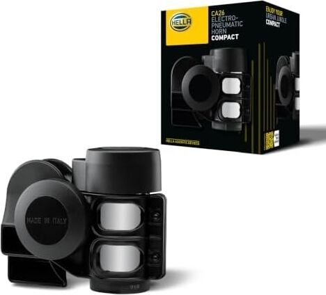 Korna CA26-12V - 115DB(A) - Frekans Aralığı: 520/660Hz - Yüksek Ses - Elektrikli Pnömatik - Ece Onaylı - Gövde Rengi: Siyah - Miktar: 1 Horn