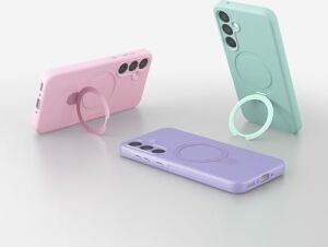 Galaxy A17 ile Uyumlu Kılıf Z-Samara Kapak Stand Olabilen Galaxy A17 Kilif Siyah