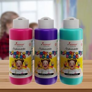 Mor, Fuşya, Turkuaz Parmak Boyası 3'lü Set 3X120 ml