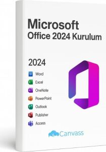 Canvass Office 2024 Kurulum ve Etkinleştirme Lisansı Hediyeli, Microsoft Office 2024 Professional Plus Için