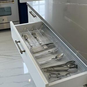 Modüler Organizer Set Mutfak Çekmece Içi Düzenleyici Çatal Kaşık Bıçak Organizeri Kristal (10'lu Set)