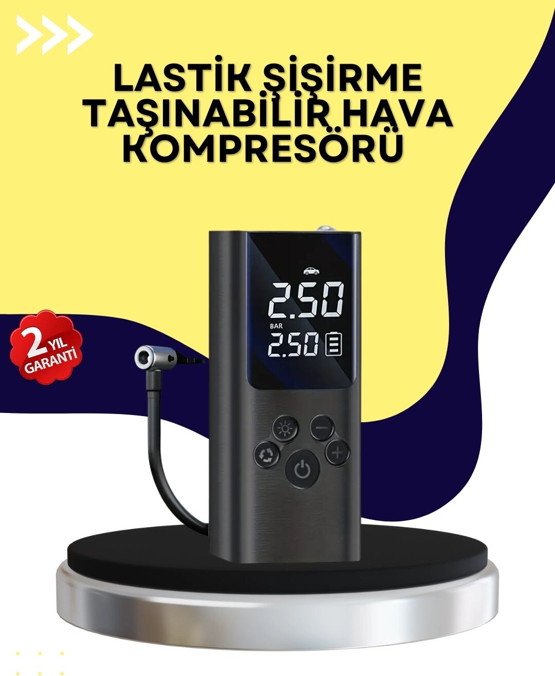 Otomatik Kapanmalı Dijital Lastik Şişirme Pompası