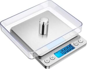 Jouis Dijital Mutfak Hassas Tartı, 3 kg Kapasite, 0.1 gr Hassasiyet, LCD Ekran, Mutfak ve Kuyumcu Terazisi