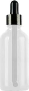 100 ml Metal Kapaklı Damlalık Dropper Şişesi Serum 100 cc Cam Şişe 6 Adet (Siyah Kapak, Şeffaf)