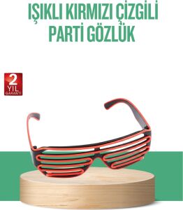 Renkli Işıklı Gözlük Eğlenceli Gece Aksesuarı
