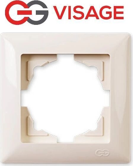 Visage Krem Tekli Çerçeve - Priz ve Anahtar Için Uyumlu Çerçeve