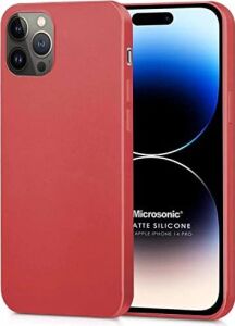 Silicone 14 Pro Için Kılıf Kırmızı [ 14 Pro ile Uyumlu Kılıf - Kırmızı]