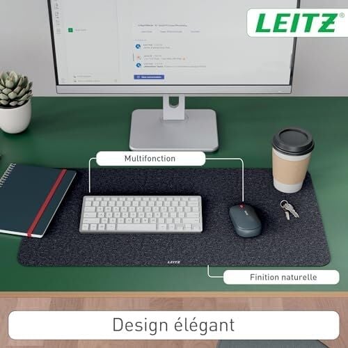 Desk Mat Keçe 36X70 cm Gri