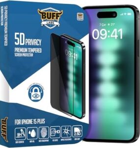 Labs iPhone 15 Plus ile Uyumlu 5d Privacy Hayalet Ekran Koruyucu