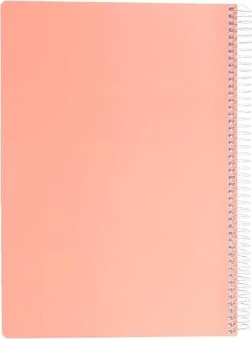 A4 Pet Spiralli Karton Kapaklı Defter 144 Yaprak - Kareli - Turuncu