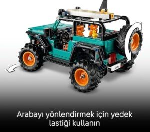 Jeep Wrangler Rubicon Suv 42227-10 Yaş ve Üzeri Çocuklar Için Oyuncak Lastik Ördek ve Çıkarılabilir Sörf Tahtası Aksesuarı Içeren Yaratıcı Oyuncak Yapım Seti, Hediye Fikri (723 Parça)