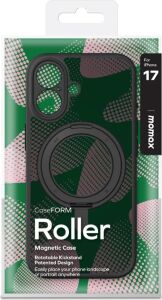 Iphone 17 Roller Serisi 360° Dönebilen Halka Standlı Magsafe Kılıf (Black)