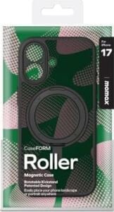 Iphone 17 Roller Serisi 360° Dönebilen Halka Standlı Magsafe Kılıf (Black)