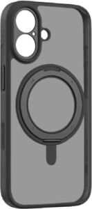 Iphone 17 Roller Serisi 360° Dönebilen Halka Standlı Magsafe Kılıf (Black)