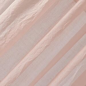 No. 918 Tayla Ezilmiş Doku Yarı Şeffaf Çubuk Cep Perde Paneli, 127 cm x 213 Cm, Pembe