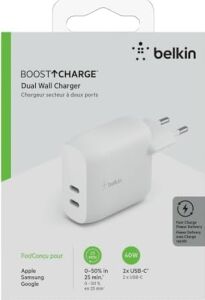 Çift 20W Usb-C Pd Duvar Şarj Cihazı 40W