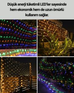8 Modlu LED Işık Zinciri Iç Mekan Dekoratif Aydınlatma