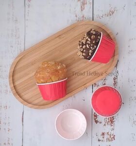 50'li Kırmızı Muffin Kek Kalıbı, Kek Kapsülü Cupcake Kalıbı, Airfryer Uyumlu