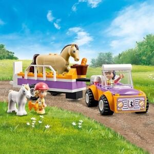 At ve Midilli Römorku 42634-4 Yaş ve Üzeri Çocuklar Için Liann ve Zoya Minifigürü Içeren Yaratıcı Oyuncak Yapım Seti (105 Parça)