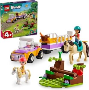 At ve Midilli Römorku 42634-4 Yaş ve Üzeri Çocuklar Için Liann ve Zoya Minifigürü Içeren Yaratıcı Oyuncak Yapım Seti (105 Parça)