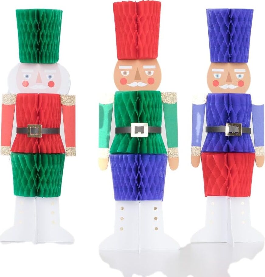 - Honeycomb Nutcracker Decorations - Nutcracker Dekorlar (3'lü)