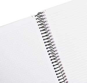 Infinity Pastel Serisi, A4, 6 Konulu (3 Kareli, 3 Çizgili) 180 Yaprak Pp Kapaklı Spiralli Defter, Pembe